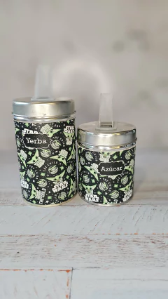 Latas Yerbera + Azucarera Baby Yoda