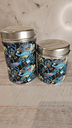 Latas Yerbera + Azucarera Batman - comprar online