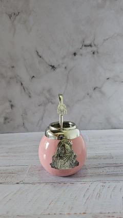 Mate Nezuko. Demon Slayer. Cerámica y alpaca. Con bombilla - FannMugg