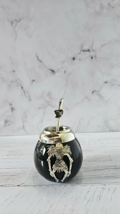 Mate Riuk. Death Note. Cerámica y alpaca. Con bombilla