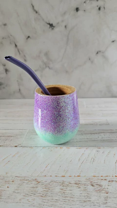 Mate Algarrobo Glitter La Sirenita en internet
