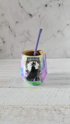 Mate Algarrobo Glitter Malefica - tienda online