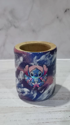 Mate Madera Glitter Stitch - tienda online