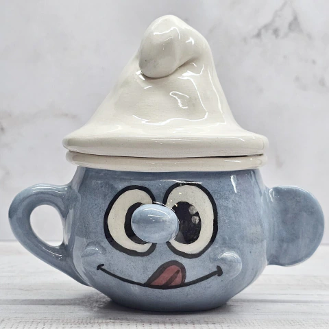 Taza y tapa Pitufito