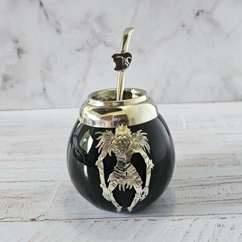 Mate Riuk. Death Note. Cerámica y alpaca. Con bombilla