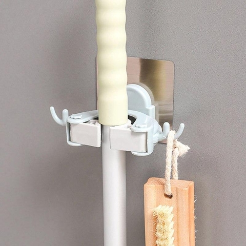 Soporte Para Escoba Secador Adhesivo Antlers Mop Clip