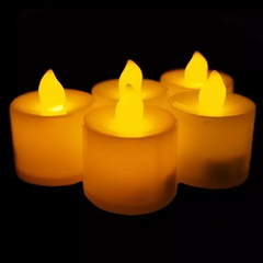 velas led cálidas a pilas x unidad
