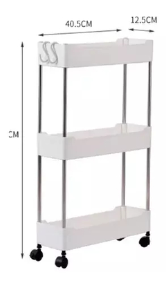 Carrito Organizador Con Ruedas Y 3 Estantes - comprar online