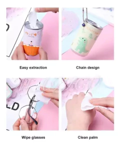 Lata llavero de 30 toallitas húmedas - Cosas Asombrosas