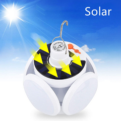 Linterna solar LED con batería recargable USB y gancho, portátil emergente en internet