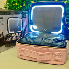 maletin de maquillaje con espejo y luz