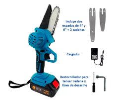 Imagen de mini motosierra a batería recargable