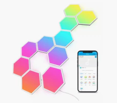 10 paneles hexagonales rbg wifi - comprar online