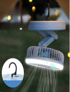 ventilador recargable con base y luz 3 intensidades - comprar online