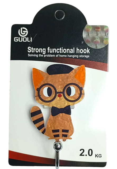 gancho adhesivo gato a elección