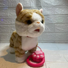 Peluche perro/gato con correa mod 1050 - tienda online