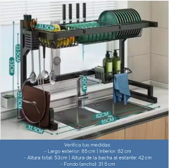 seca platos bacha doble 85cm - comprar online