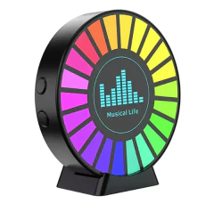 circulo led audio rítmico recargable usb - comprar online