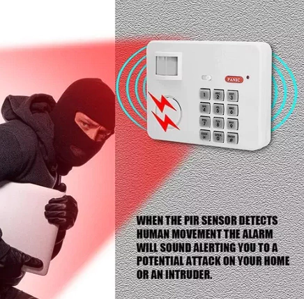 alarma con sensor de movimiento y codigo