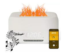 aromatizador fuego con parlante bt y reloj - comprar online
