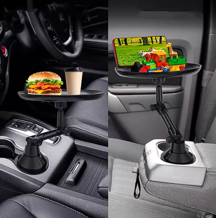 bandeja para porta vasos con soporte de celular