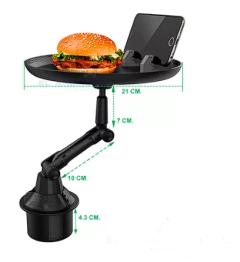 bandeja para porta vasos con soporte de celular - comprar online