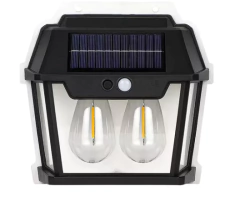 lampara solar calida doble