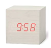 despertador cubo madera