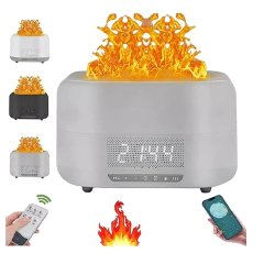 aromatizador fuego con parlante bt y reloj en internet