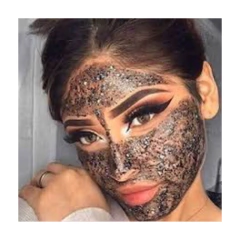 Mascara facial con glitter brillitos en internet
