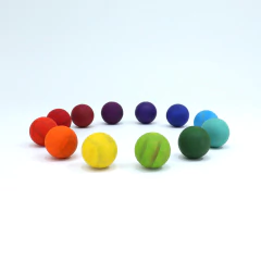 Esferas Mini de Madeira com 12 (3cm) - Colorido Arco-íris