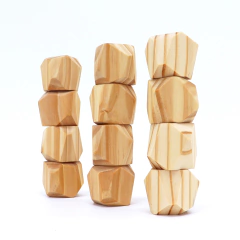 Pedras de Madeira 12 pedras - Cor Natural