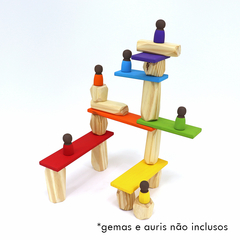 Placas de Construir 6 peças - Colorido Arco-íris - Cria Asas