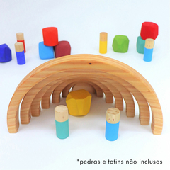 Arco-Íris de Brincar Midi 7 arcos (30cm) - Natural - Cria Asas