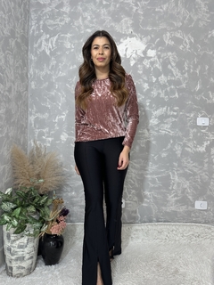 Blusa Veludo Rosa - Lemour Modas