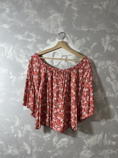 Blusa Laranja Floral - loja online