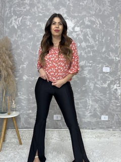 Blusa Laranja Floral - loja online