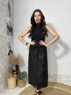 Saia Longa Preta De Goey - comprar online