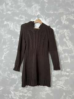 Vestido Tricô Marrom Shekinah - Lemour Modas