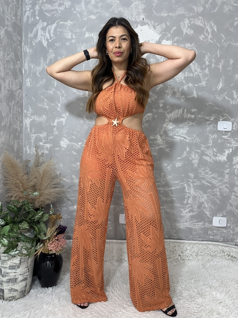 Macacão Renda Laranja - comprar online