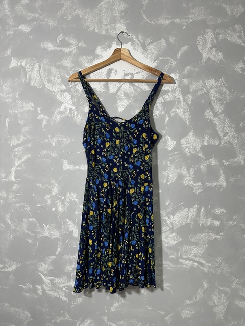Vestido Azul Floral Marisa