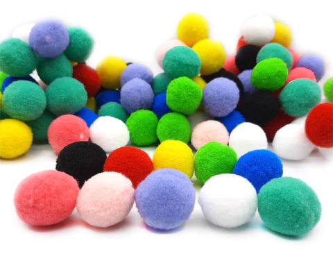 Pompones XL de Fieltro 3cm Por 15 Unidades