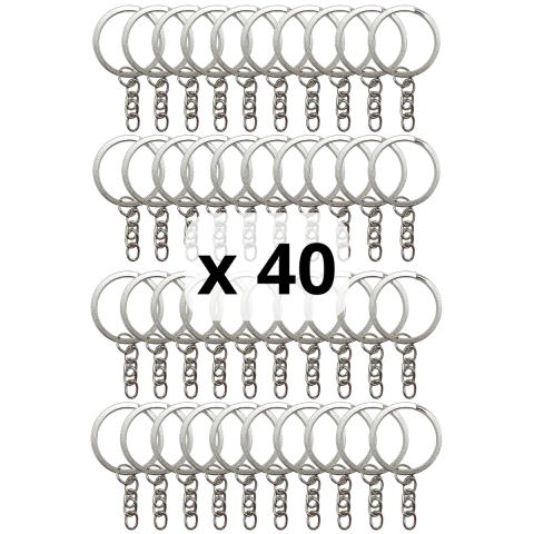 Argollas sin fin con cadena x 40 unidades - comprar online