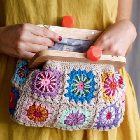 Cierre Pellizco Madera para Bolso Cartera de Mano x Unidad