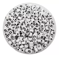 Cuentas de Letras Bijou Deco Pulseras 7mm x50 gramos - comprar online