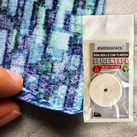 Cinta Dobladillo Con Plancha Spidertape Mendafacil 1cm X5 Mt