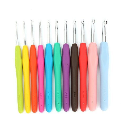 Aguja Crochet de Silicona SKC x unidad del 2.0 al 10.0 mm.