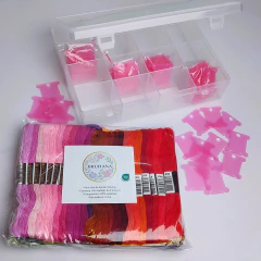 Caja Organizadora Para Bordado Incluye 100 Bobinas + 100 Hilos - comprar online