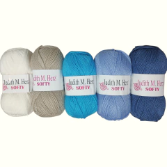 Pack X5 Lanas Finas Softy Cashmilon Ovillos de 100gr - Luno