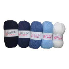 Pack X5 Lanas Finas Softy Cashmilon Ovillos de 100gr